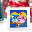 Kit Completo - Pintura em Diamante Kids - Corujas love - 15x15cm