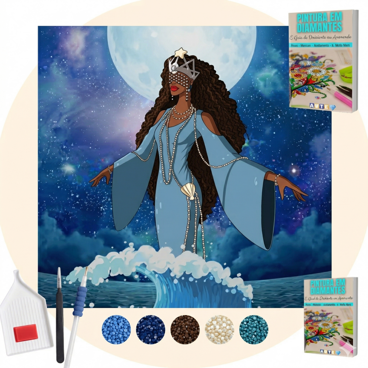 Kit Completo - Pintura em Diamantes - Iemanjá 3