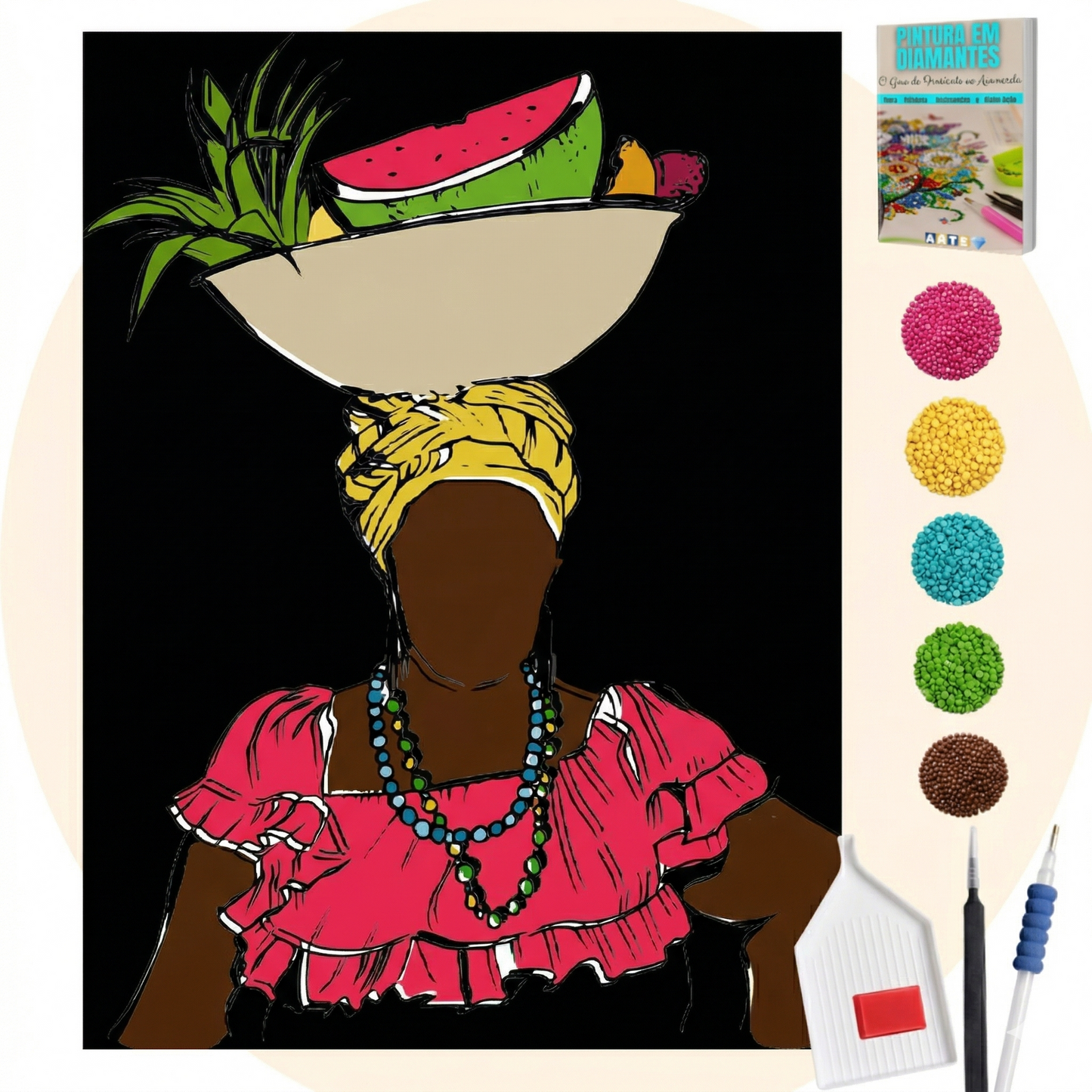 Kit Completo - Pintura em Diamantes - Baiana