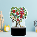 Kit completo - Luminária com Pintura em Diamantes - Arvore da vida