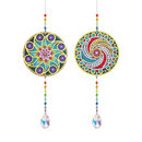 Kit 2 Ornamentos de Pendurar em Pintura em Diamantes - Mandalas