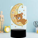 Kit completo - Luminária com Pintura em Diamantes - Ursinho