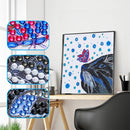Kit Completo - Pintura em Diamantes - Gato e Borboleta - 30x30