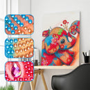 Kit Completo - Pintura em Diamantes - Elefantes Coloridos - 30x40