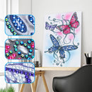 Kit Completo - Pintura em Diamantes - Borboletas - 30x40