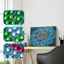 Kit Completo - Pintura em Diamantes - Flor Azul - 30x40