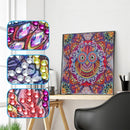 Kit Completo - Pintura em Diamantes - Coruja Mandala - 30x30