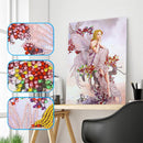 Kit Completo - Pintura em Diamantes - Dama Borboleta - 30x40