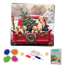 Kit Completo - Pintura em Diamantes - Cachorrinhos Natalinos
