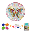 Kit completo - Mandalas em Abajur com Pintura em Diamantes - Borboleta