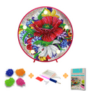 Kit completo - Mandalas em Abajur com Pintura em Diamantes - Rosa Vermelha