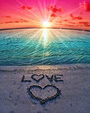 Kit Completo - Pintura em Diamantes - Sol, Mar e Amor