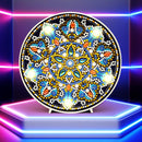 Kit completo - Mandalas em Abajur com Pintura em Diamantes