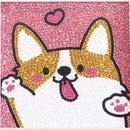 Kit Completo - Pintura em Diamante Kids - Corgi 3 - 15x15