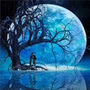 Kit Completo - Pintura em Diamantes - Lua Azul