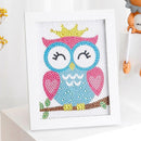 Kit Completo - Pintura em Diamante Kids - Coruja 2 - 15x20cm