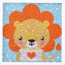 Kit Completo - Pintura em Diamante Kids - Leão - 15x15cm