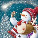Kit Completo - Pintura em Diamantes - Boneco de Neve Mágico