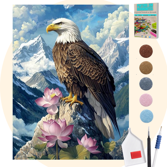 Kit Completo - Pintura em Diamantes - Aguia