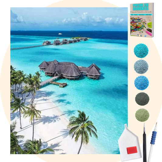 Kit Completo - Pintura em Diamantes - Maldivas