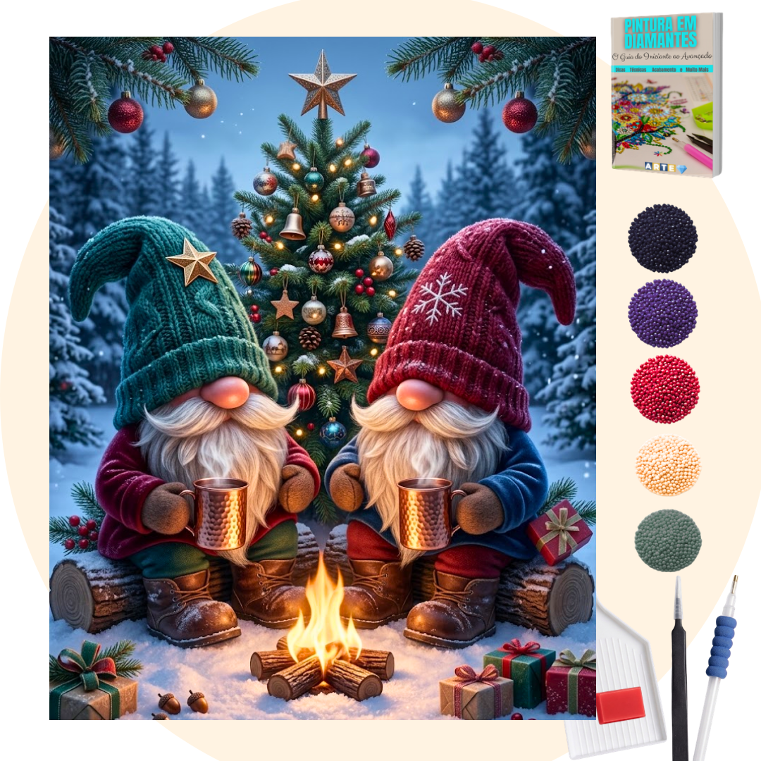 Kit Completo - Pintura em Diamantes - Duendes