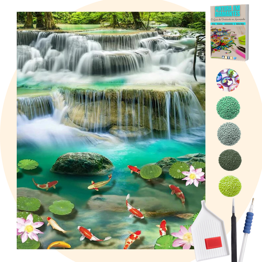 Kit Completo - Pintura em Diamantes Especiais MR - Piscinas naturais