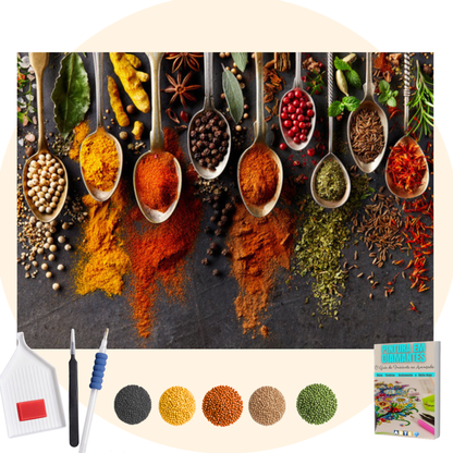 Kit Completo - Pintura em Diamantes - Temperos