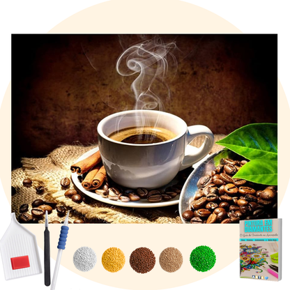 Kit Completo - Pintura em Diamantes - Cafezinho