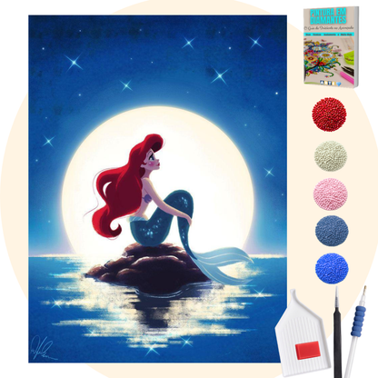 Kit Completo - Pintura em Diamantes - A Sereia