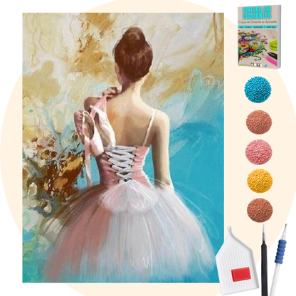 Kit Completo - Pintura em Diamantes - Bailarina