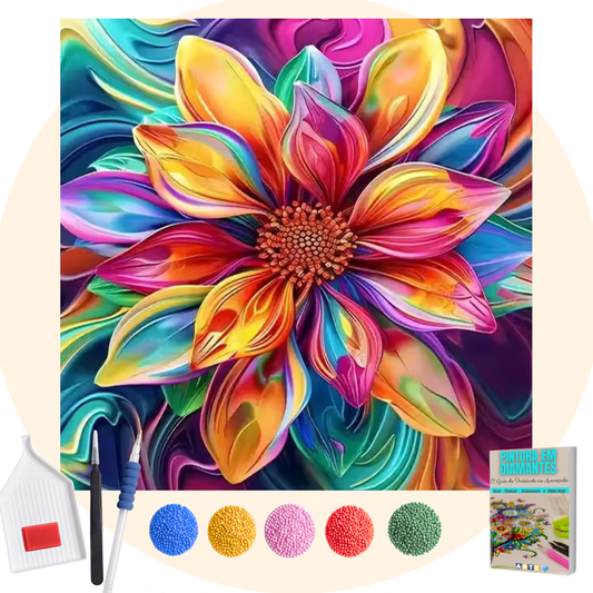 Kit Completo - Pintura em Diamantes - Mandala Alegria