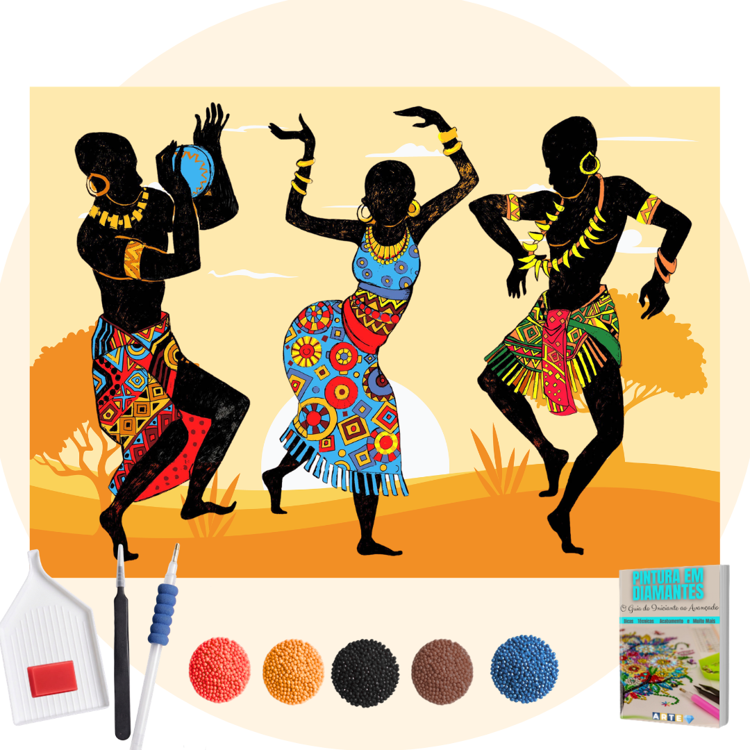Kit Completo - Pintura em Diamantes - Dança