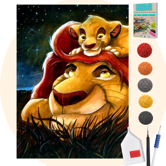 Kit Completo - Pintura em Diamantes - Olhar Pai e filho