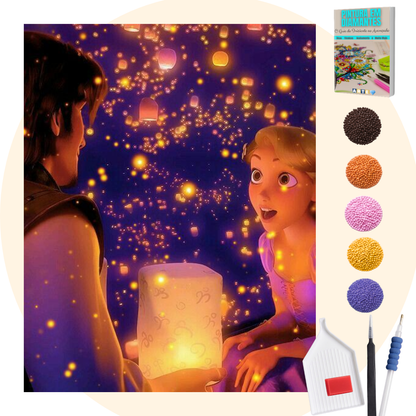 Kit Completo - Pintura em Diamantes - Enrolados