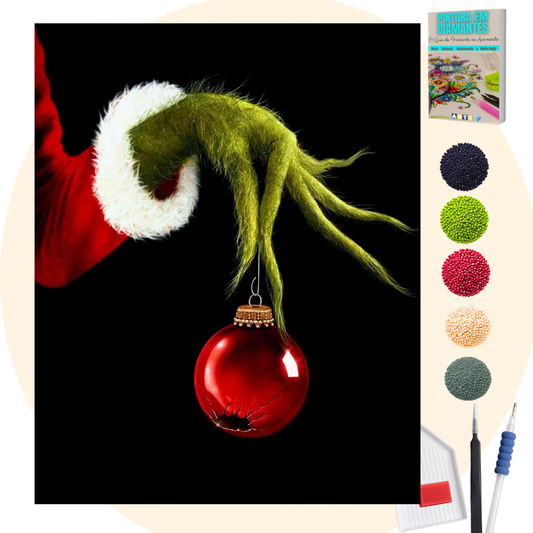 Kit Completo - Pintura em Diamantes - Grinch