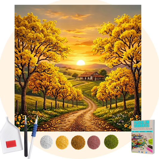 Kit Completo - Pintura em Diamantes - Ypês