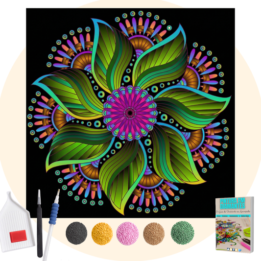 Kit Completo - Pintura em Diamantes - Mandala sheets
