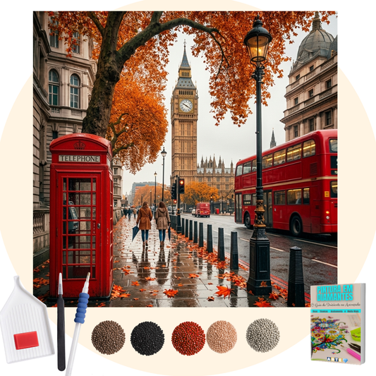 Kit Completo - Pintura em Diamantes - Londres