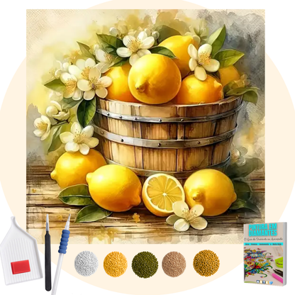 Kit Completo - Pintura em Diamantes - Limão