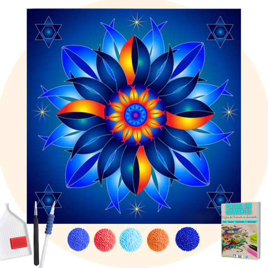 Kit Completo - Pintura em Diamantes - Mandala Equilibrio