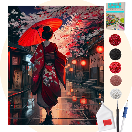 Kit Completo - Pintura em Diamantes - Kyoto