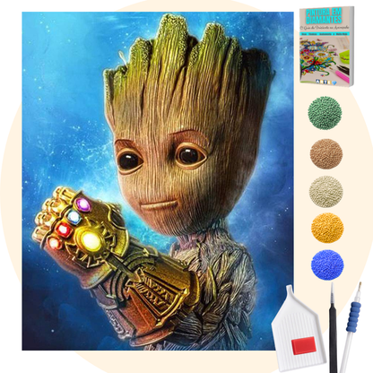 Kit Completo - Pintura em Diamantes - Baby Groot