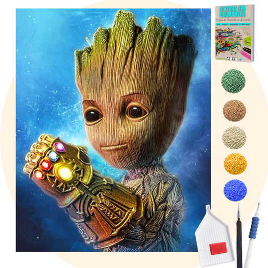 Kit Completo - Pintura em Diamantes - Baby Groot
