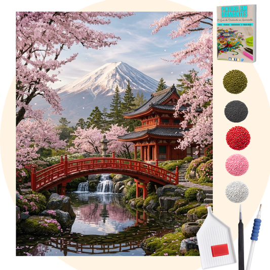 Kit Completo - Pintura em Diamantes - Japão