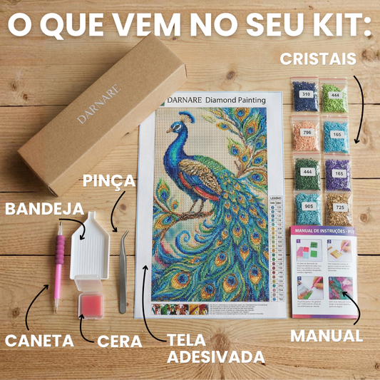 Kit Completo - Pintura em Diamantes - Papai Noel