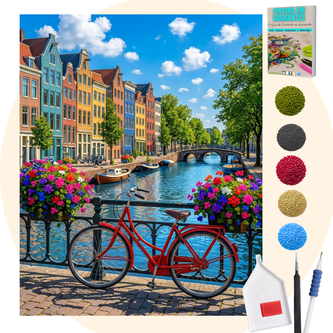 Kit Completo - Pintura em Diamantes - Amsterdam