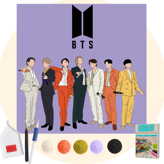 Kit Completo -  Pintura em Diamantes - BTS