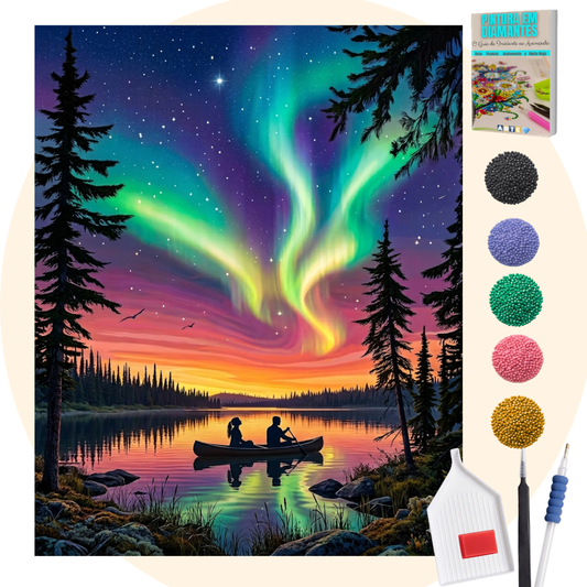 Kit Completo - Pintura em Diamantes - Eu e você, Boreal