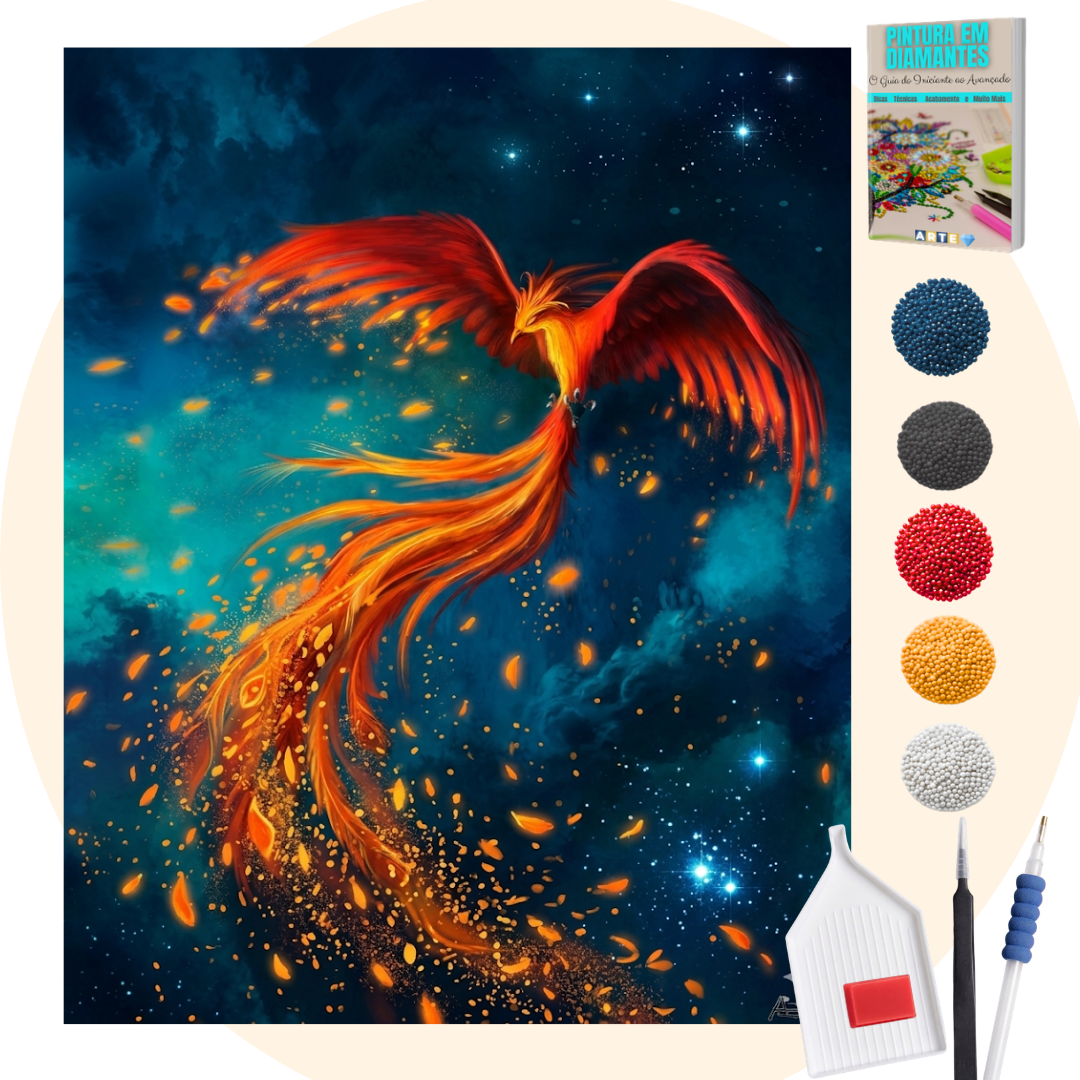 Kit Completo - Pintura em Diamantes - Fenix