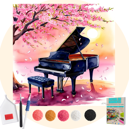 Kit Completo - Pintura em Diamantes - Piano